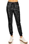 ALWAYS Women's Velvet Velour Joggers - Solid Basic Premium Soft Stretch Warm Winter Sweatpants Pants, Ajo8170 / Black, XS