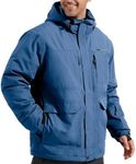 FREE SOLDIER Men's Waterproof Ski Jacket Fleece Lined Warm Winter Snow Coat with Hood Fully Taped Seams(Indigo Blue, XL)