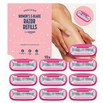 by Amazon Women's 5-blade razor refill in pink