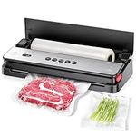 Bonsenkitchen Vacuum Sealer, Food Sealing Machine with Built-in Cutter & Vacuum Roll Bags, Removable, Food Fresh Preservation