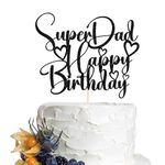 Dcokska super dad Happy birthday Cake Topper, Fathers Day Party Decorations,Dad's birthday/World's Best Daddy Party Decorations Supplies(super-3)