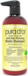 PURA D'OR Original Gold Label Anti-Thinning Biotin Shampoo, CLINICALLY TESTED Proven Results, Herbal DHT Blocker Hair Thickening Products For Women & Men, Natural Shampoo For Color Treated Hair, 16oz