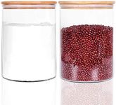 Set of 2 Large Glass Food Storage j