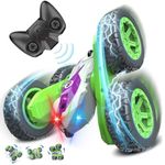 Gralal Remote Control Cars for Kids with LED Lights, 360° Double Side Flips Rc Car Toys for 3-12 Year Old Boys, 2.4GHz 4WD Monster Truck Toys Gifts for Boys Kids Toys Age 3+