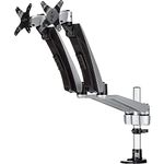 StarTech.com Desk Mount Dual Monitor Arm - Articulating - Supports VESA Monitors 12'' to 30'' - Adjustable - Grommet/Desk Mount - Premium - Silver (ARMDUAL30)