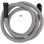 Supplying Demand 91218 8 Feet Dishwasher Corrugated Drain Hose Replacement with Clamp