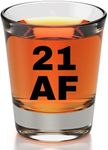 21st Birthday Shot Glass - 21st Birthday Gifts For Him Or Her - Silly Bday Decorations For Men, Women, daughter, Sister, Best Friend, Co-Worker - Twenty One AF Birthday Shot Glass - 21 AF