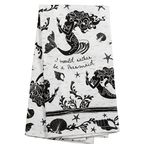 Stephen Joseph KA101945 Karma Gifts Black and White Boho Tea Towels, Mermaid