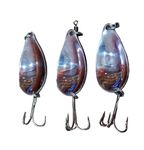 Fishing Spoon Hand Made Silver Color Stainless Spoons Fishing Tools Accessories Hard Fishing Lures Treble Hooks Metal Baits 14 GRM Weight Spoon (3)
