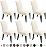 Chair Covers for Dining Room - Stretch Chair Slipcovers for Decorative Seat Protector Armless Removable Washable Elastic Dinner Universal Spandex Solid Chair Slip Covers Set…