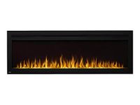 Napoleon Purview 60 - NEFL60HI - Wall Hanging Electric Fireplace, 60-in, Black, Glass Front, Glass Crystal Ember Bed, 3 Flame Colors, Use with or Without Heat