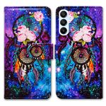 Bcov Galaxy A15 5G Case,Dream Catcher Galaxy Sky Leather Flip Phone Case Wallet Cover with Card Slot Holder Kickstand for Samsung Galaxy A15 5G
