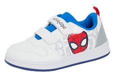 Boys Spiderman Trainers White/Grey Web UK 11 Child