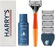 Harry's Razors for Men - Men's Razor Set with 5 Razor Blade Refills, Travel Blade Cover, 2 oz Shave Gel (Ember)