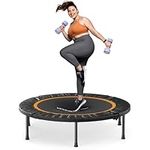 MERACH Mini Trampoline Fitness Adults - 40''/48'' Foldable Trampolines Max Load 330lb, Indoor Trampoline for Exercise Training Quiet