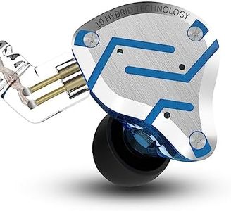 Yinyoo KZ ZS10 Pro - Auricolari in-ear monitor 4BA e 1DD KZ, auricolari in-ear ibridi Zs10 Pro IEM, con cavo staccabile a 2 pin da 0,75 mm (blu riflesso, senza microfono)