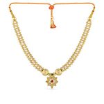 Malabar Gold & Diamonds Gold Necklace for Women 22k | Traditional Gold Thushi necklace 22kt | 22 kt (916) BIS Hallmark Gold Tushi for Birthday, Anniversary, Diwali & Festival Gift