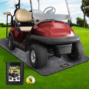 Roykaw Golf Cart Parking Mat Garage Floor Mat for EZGO, Club Car, Yamaha, ICON, Advanced EV, ATV, UTV and Small Utility Vehicles, Slide-Resistant, Petroleum Pollution Protection - 9.18 ft. x 4.92 ft.