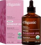 Cliganic Organic Rosehip Seed Oil for Face, 100% Pure | Natural Cold Pressed Unrefined Non-GMO | Carrier Oil for Skin, Hair & Nails