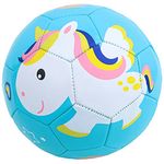 Toyshine Rubber Edu-Sports Kids Football Soccer Educational Toy Ball Size 3, 4-8 Year Kids Toy Gift Sports - Unicorn Blue