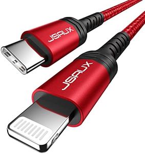 JSAUX USB C to Lightning Cable 4FT, [Apple MFi Certified] iPhone 14 Fast Charging Cord USB C iPhone Cable for iPhone 14/14 Plus/14 Pro/14 Pro Max/13/13 Mini/13 Pro/13 Pro Max/12 Pro Max/11/SE/XS-Red
