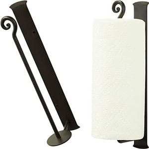 RTZEN Vertical Black Paper Towel Holder, Stylish Home Accent Countertop