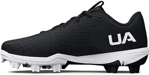 Under Armour Women's Glyde 2.0 Rm Softball Shoe, (001) Black/Black/White, 8.5