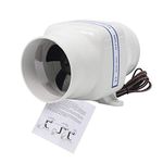 NovelBee 12V 270CFM Electric 4" in-Line Marine Bilge Air Blower with Six Blade Fan Maximize Air Flow and Efficiency