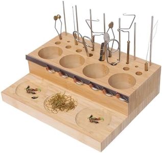 Ussuris Wooden Fly Tying Tool Kit Caddy Desktop Organizer Fly Tying Tool Holder Materials Tray Station