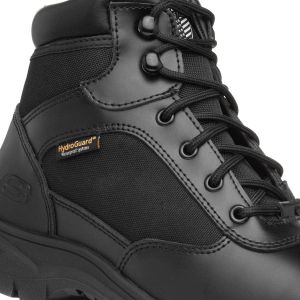 Skechers Men’s Wascana Benen Boots – Black Leather/Textile, Size 9.5 UK