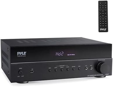 Pyle 5.2 Channel Hi-Fi Home Theater Receiver - 1000W MAX Wireless BT Surround Sound Stereo Amplifier System with 4k Ultra HD Support, MP3/USB/DAC, Ideal for Immersive Home Audio Experience
