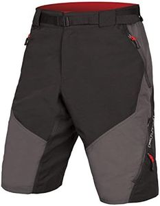 Endura Hummvee Mountain Bike Baggy Cycling Short II with Liner (Grey, X-Large)