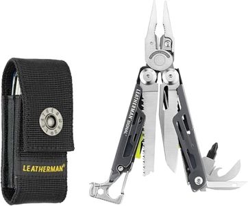 Leatherman Signal Multitool Grey with Nylon Sheath - 19-in-1 Including Pliers, Knife, Saw, Hammer, Ferro Rod, Whistle - 4.5" Closed, 7.5 oz - Grey - Best Camping Tool for Adventures, Survival, EDC