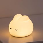 WUYOR Cute Bunny Lamp Rabbit Night Light Rechargeable, Portable Kids Bunny Nightlight Adjustable Brightness Bedside Night Lamp Cute Room Decor for Teens Girls Birthday Gifts, Desk Aesthetic Decor