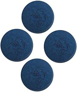 PowerGlide Snooker, Pool or Billiard Cue Tips' | Standard Leather | Blue | 10mm | 4 Tips