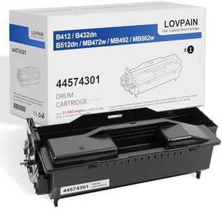 B412/B432/B411/B431 44574301 Black Drum Unit 1 Pack (Up to 31,000 Pages) - LOPAIN Compatible Drum Cartridge Replacement for OKI B512 MB472 MB492 MB562w Printer