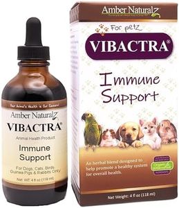 Amber NaturalZ Vibactra Immune Support Herbal Supplement for Dogs, Cats, Birds, Guinea Pigs, and Rabbits | Pet Herbal Blend for Overall Health | 4 Fluid Ounce Glass Bottle | Manufactured in The USA