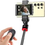 King Ma Phone Vlog Selfie Monitor Screen for Samsung/iPhone- Sync Back Camera to Selfie Screen with Magnetic Phone Clip & Bluetooth Remote for Vlog Live Streaming TikTok (Samsung)