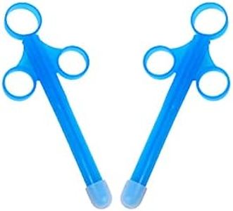 MHNJA 2 Pcs Blue Lubricant Launcher Vaginal Lubricant Applicator Syringe Shooter Injector with Pull Ring for Men and Women