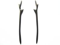 Myhsmooth Z8z-bg-antlers 2 Count Hair Sticks Natural Black Sandalwood(ebony) Handmade Carved Hair Clip Shawl Hair Pins Pack of 2 Pcs :Antler