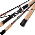 Fiblink Surf Rod Carbon Fiber Surf Fishing Rod Portabel Travel 4 Piece Fishing Spinning Rod Cork Handle Fishing Pole 10ft