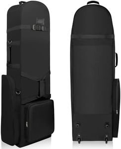 Golf Travel Bags for Airlines - 900D Heavy Duty Polyester Oxford Travel Golf Bag with Wheels, Golf Club Bag Cover Lightweight Soft Wear-Resistant Universal Size, Black