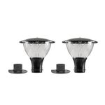 INVENTAA Emiko Gate Light for Home Gate Polycarbonate Waterproof | Rustproof Gate Lamps for Outdoor Waterproof Compound, Garden, Patio Piller Lights Gate Lights for Outdoor Waterproof (2 Pack)