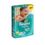 Pampers Taped Baby Diapers, Medium, (MD), (6.0 kg - 11.0 kg) (66 count)