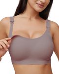 As Fairy Nursing Bras for Breastfeeding Natural Shape Maternity Bra Seamless Jelly Strip Support Comfort Pregnancy Bra Brown L