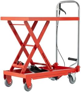 Hydraulic Lift Table Cart, 500 lbs Capacity Scissor Lift Table with 28.5 Inch Height, Steel Material Handling Platform,