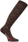 Travelsox Women's Graduated Compression Circulation Travel Socks, Brown, Large TS5000W