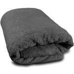 Diamond Tex Premium Jumbo Bath Sheets (700GSM) 100% Egyptian Cotton Super Absorbent Body Warp Beach Towel (100 x 200 cm) Extra Large Bath Sheet Luxury Towel Set (Charcoal Grey, Cotton)