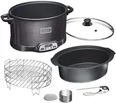 Weston 2-in-1 Indoor Smoker & Slow Cooker, 6 Quart Capacity, Black, 03-2500-W