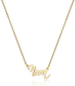 MONOZO Nora Necklace Personalized, 14K Gold Filled Nora Name Necklace Personalized Nameplate Necklace Jewelry Gifts for Women Teen Girls